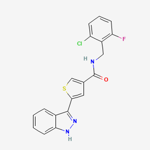 N-(2-chloro-6-fluorobenzyl)-5-(1H-indazol-3-yl)thiophene-3-carboxamide