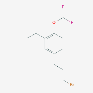 1-(3-Bromopropyl)-4-(difluoromethoxy)-3-ethylbenzene