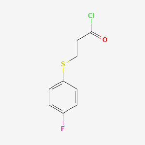 molecular formula C9H8ClFOS B1406734 3-((4-Fluorophenyl)thio)propanoyl chloride CAS No. 57247-35-5