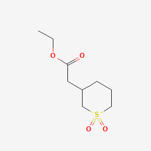 Ethyl 2-(1,1-dioxidotetrahydro-2H-thiopyran-3-yl)acetate