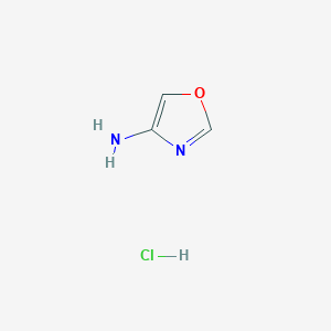 molecular formula C3H5ClN2O B1406740 Oxazol-4-amine hydrochloride CAS No. 1588441-23-9