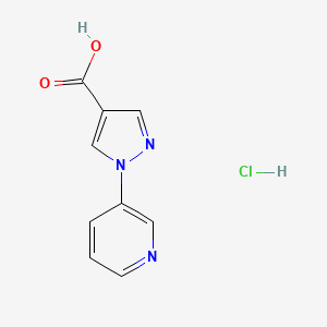 molecular formula C9H8ClN3O2 B1406745 1-(吡啶-3-基)-1H-吡唑-4-甲酸盐酸盐 CAS No. 1394040-13-1