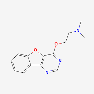 molecular formula C14H15N3O2 B14067461 2-([1]benzofuro[3,2-d]pyrimidin-4-yloxy)-N,N-dimethylethanamine 