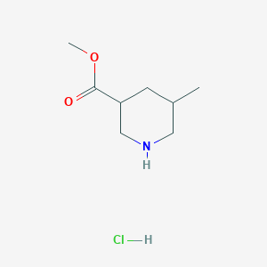 molecular formula C8H16ClNO2 B1406755 盐酸5-甲基哌啶-3-甲酸甲酯 CAS No. 1439815-15-2