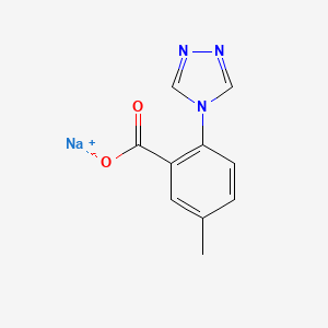 molecular formula C10H8N3NaO2 B1406758 sodium 5-methyl-2-(4H-1,2,4-triazol-4-yl)benzoate CAS No. 1796952-73-2