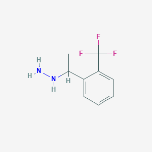 molecular formula C9H11F3N2 B14067585 (1-(2-(Trifluoromethyl)phenyl)ethyl)hydrazine 