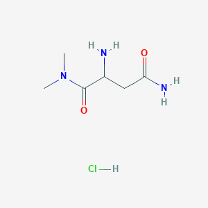 molecular formula C6H14ClN3O2 B1406759 N1,N1-Dimethylaspartamide hydrochloride CAS No. 2197415-51-1