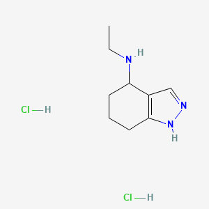 molecular formula C9H17Cl2N3 B1406760 N-Ethyl-4,5,6,7-tetrahydro-2H-indazol-4-amine dihydrochloride CAS No. 2202948-60-3