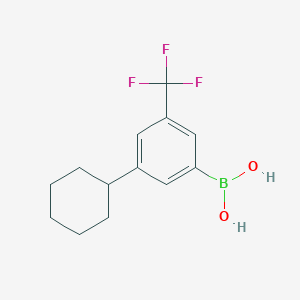 molecular formula C13H16BF3O2 B14067604 (3-Cyclohexyl-5-(trifluoromethyl)phenyl)boronic acid 