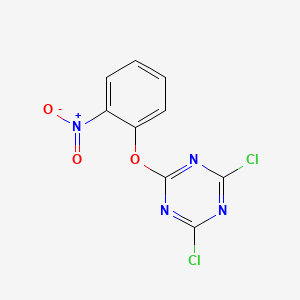 molecular formula C9H4Cl2N4O3 B14067609 2,4-Dichloro-6-(2-nitrophenoxy)-1,3,5-triazine CAS No. 101870-02-4