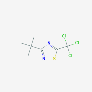 molecular formula C7H9Cl3N2S B1406761 3-Tert-butyl-5-(trichloromethyl)-1,2,4-thiadiazole CAS No. 1803586-09-5