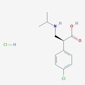 molecular formula C12H17Cl2NO2 B1406762 (S)-2-(4-Chlorophenyl)-3-(isopropylamino)propanoic acid hydrochloride CAS No. 1449131-17-2