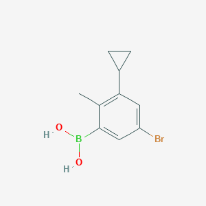 molecular formula C10H12BBrO2 B14067647 (5-Bromo-3-cyclopropyl-2-methylphenyl)boronic acid 