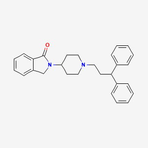 molecular formula C28H30N2O B14067659 1H-Isoindol-1-one, 2-[1-(3,3-diphenylpropyl)-4-piperidinyl]-2,3-dihydro- CAS No. 163268-23-3