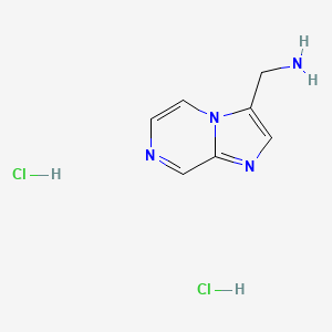 molecular formula C7H10Cl2N4 B1406768 (Imidazo[1,2-A]pyrazin-3-ylmethyl)amine dihydrochloride CAS No. 1992996-09-4