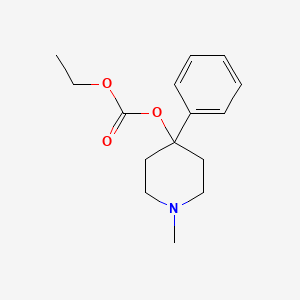 molecular formula C15H21NO3 B14067693 Carbonic acid, ethyl 1-methyl-4-phenyl-4-piperidyl ester CAS No. 101418-11-5