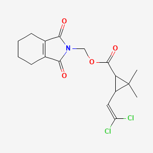 molecular formula C17H19Cl2NO4 B14067700 (1,3-Dioxo-4,5,6,7-tetrahydroisoindol-2-yl)methyl 3-(2,2-dichloroethenyl)-2,2-dimethylcyclopropane-1-carboxylate CAS No. 102407-97-6