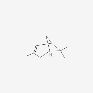 molecular formula C10H16 B14067706 Bicyclo[3.1.1]hept-2-ene, 3,6,6-trimethyl- CAS No. 4889-83-2