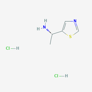 molecular formula C5H10Cl2N2S B1406774 (1S)-1-(1,3-thiazol-5-yl)ethan-1-amine dihydrochloride CAS No. 1807938-52-8