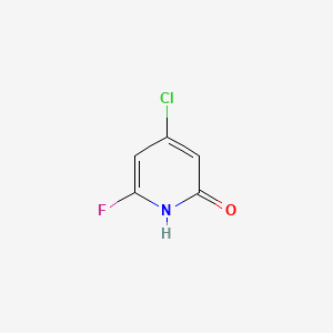 molecular formula C5H3ClFNO B14067742 4-Chloro-6-fluoropyridin-2-OL 