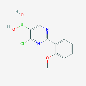 molecular formula C11H10BClN2O3 B14067750 (4-Chloro-2-(2-methoxyphenyl)pyrimidin-5-yl)boronic acid 