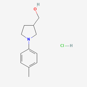 molecular formula C12H18ClNO B1406776 [1-(4-Methylphenyl)pyrrolidin-3-yl]methanol hydrochloride CAS No. 2203715-87-9