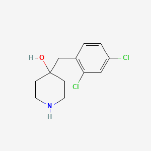 molecular formula C12H15Cl2NO B14067773 4-(2,4-Dichlorobenzyl)piperidin-4-ol 