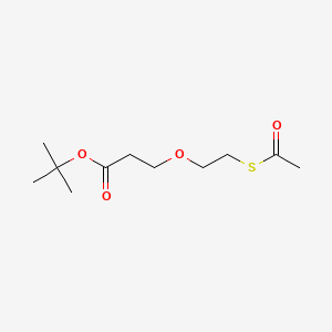 molecular formula C11H20O4S B14067779 tert-Butyl 3-(2-(acetylthio)ethoxy)propanoate 