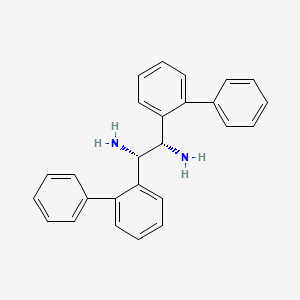 molecular formula C26H24N2 B14067811 (1S,2S)-1,2-di([1,1'-biphenyl]-2-yl)ethane-1,2-diamine 