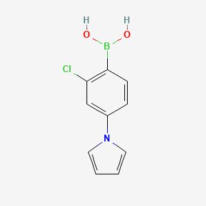 molecular formula C10H9BClNO2 B14067814 (2-Chloro-4-(1H-pyrrol-1-yl)phenyl)boronic acid 