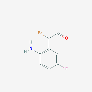 molecular formula C9H9BrFNO B14067818 1-(2-Amino-5-fluorophenyl)-1-bromopropan-2-one 