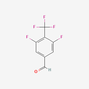 molecular formula C8H3F5O B1406785 3,5-二氟-4-(三氟甲基)苯甲醛 CAS No. 1417569-98-2