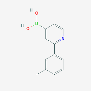 molecular formula C12H12BNO2 B14067860 (2-(m-Tolyl)pyridin-4-yl)boronic acid 