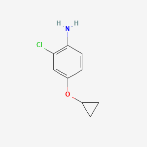 molecular formula C9H10ClNO B14067871 2-Chloro-4-cyclopropoxyaniline 