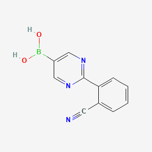 molecular formula C11H8BN3O2 B14067889 (2-(2-Cyanophenyl)pyrimidin-5-yl)boronic acid 