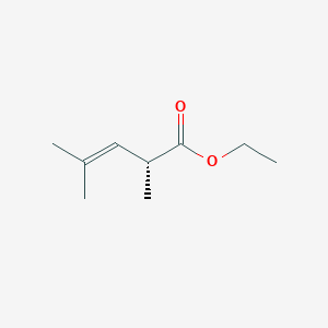 molecular formula C9H16O2 B14067989 ethyl (2R)-2,4-dimethylpent-3-enoate 