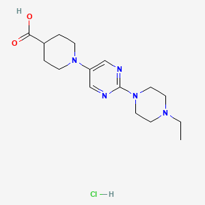 1-[2-(4-Ethylpiperazin-1-yl)pyrimidin-5-yl]-piperidine-4-carboxylic acid hydrochloride