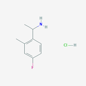 molecular formula C9H13ClFN B1406817 1-(4-Fluoro-2-methylphenyl)ethylamine hydrochloride CAS No. 2205415-32-1