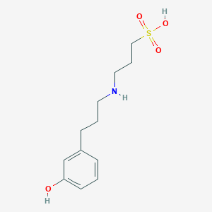 molecular formula C12H19NO4S B14068289 1-Propanesulfonic acid, 3-[(3-hydroxyphenyl)propylamino]- CAS No. 102362-80-1