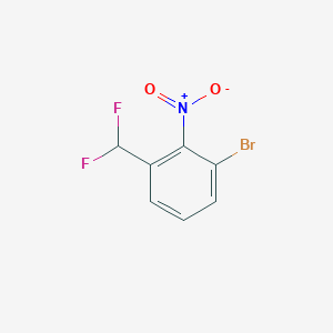 molecular formula C7H4BrF2NO2 B14068348 1-Bromo-3-(difluoromethyl)-2-nitrobenzene 