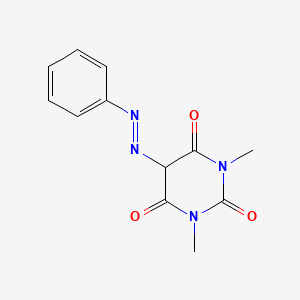 molecular formula C12H12N4O3 B14068389 1,3-Dimethyl-5-[(E)-phenyldiazenyl]pyrimidine-2,4,6(1H,3H,5H)-trione CAS No. 100517-91-7