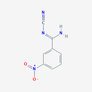molecular formula C8H6N4O2 B1406840 N-Cyano-3-nitrobenzamidine CAS No. 23275-42-5