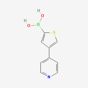 molecular formula C9H8BNO2S B14068440 (4-(Pyridin-4-yl)thiophen-2-yl)boronic acid 