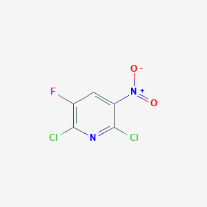 molecular formula C5HCl2FN2O2 B14068444 2,6-Dichloro-3-fluoro-5-nitropyridine 