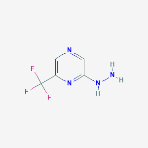 molecular formula C5H5F3N4 B1406846 (6-Trifluoromethyl-pyrazin-2-yl)-hydrazine CAS No. 1197238-33-7