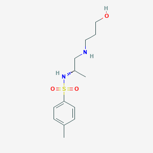 molecular formula C13H22N2O3S B140685 (S)-N-[2-[(3-Hydroxypropyl)amino]-1-methylethyl]-4-methyl-benzenesulfonamide CAS No. 194032-20-7