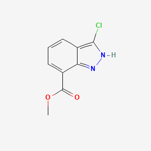 molecular formula C9H7ClN2O2 B1406850 3-氯-1H-吲唑-7-甲酸甲酯 CAS No. 1337881-10-3