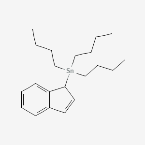 molecular formula C21H34Sn B14068514 Stannane, tributyl-1H-inden-1-yl- CAS No. 102456-48-4