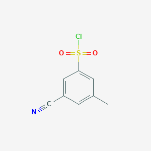 molecular formula C8H6ClNO2S B14068597 3-Cyano-5-methylbenzenesulfonyl chloride 