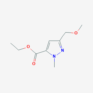 molecular formula C9H14N2O3 B14068637 ethyl 3-(methoxymethyl)-1-methyl-1H-pyrazole-5-carboxylate 